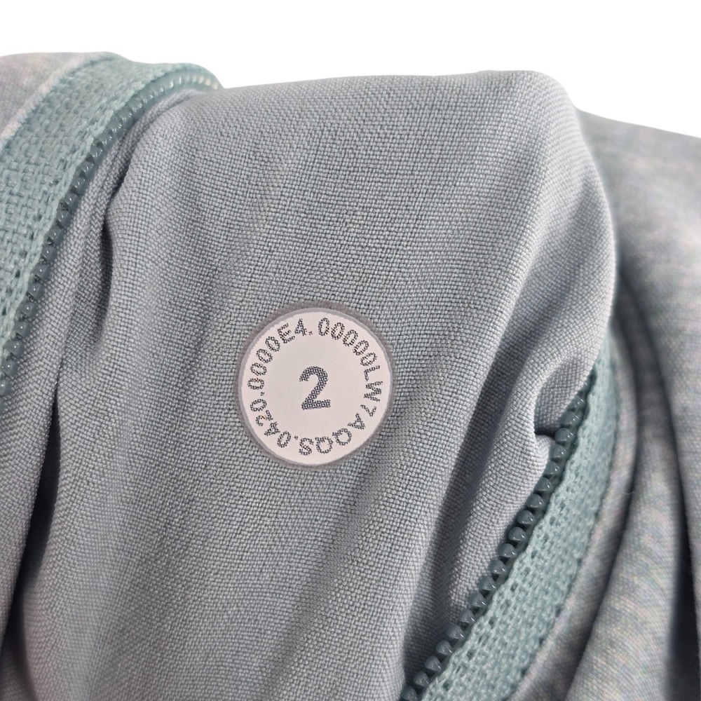Lululemon Tracker Short V Lined Running Athletic Heather Hazy Jade Sz 2 - Picture 10 of 10